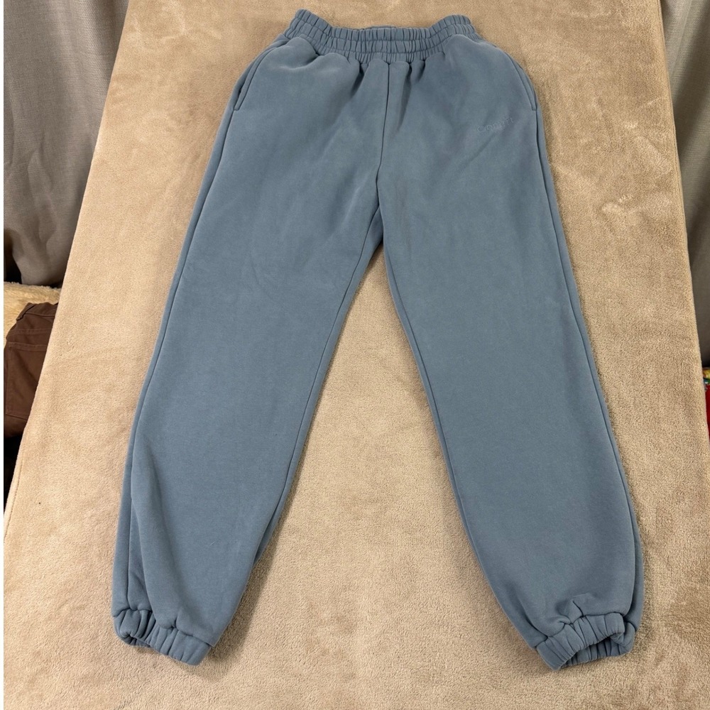 Comfrt travel essential Signature Sweatpants Joggers Womens S Blue Fleece‎ EUC